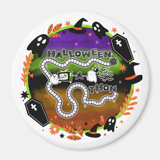 Halloweenathon Circle Jeu Board Magnet (Devant)