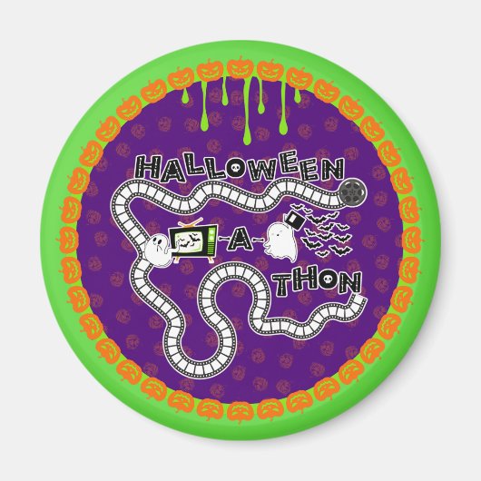 Halloweenathon Game Board Cirkel met Geesten Magneet (Voorkant)