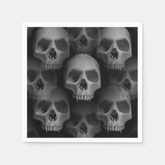 Halloweenfeest | enge schedel servetten (Voorkant)