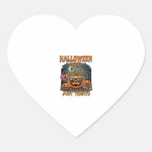 Halloweenfeest Geen nummers Alleen traktaties Zonn Hart Sticker