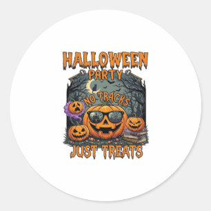 Halloweenfeest Geen nummers Alleen traktaties Zonn Ronde Sticker