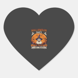 Halloweenfeest Geen Streken Alleen Snoepjes Geest Hart Sticker