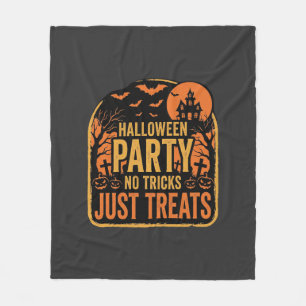 Halloweenfeest Geen Streken Alleen Treats Ontwerp_ Fleece Deken