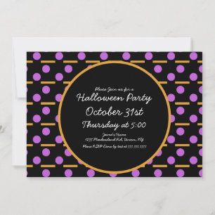 Halloweenfeest Geometrische Vormen Patroon Kaart
