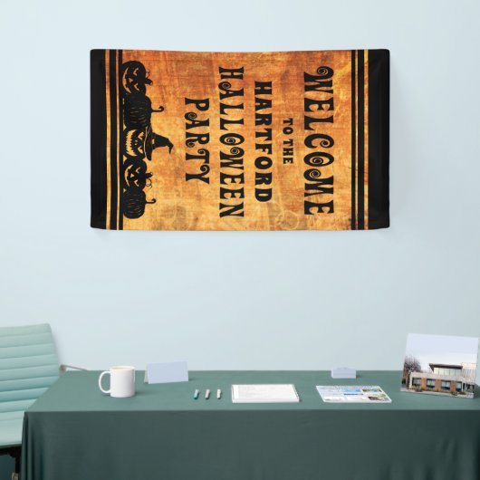 Halloweenfeest gepersonaliseerd welkom spandoek (Beurs)