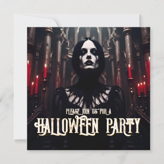 Halloweenfeest - Gothic Dark Invitation (Voorkant)