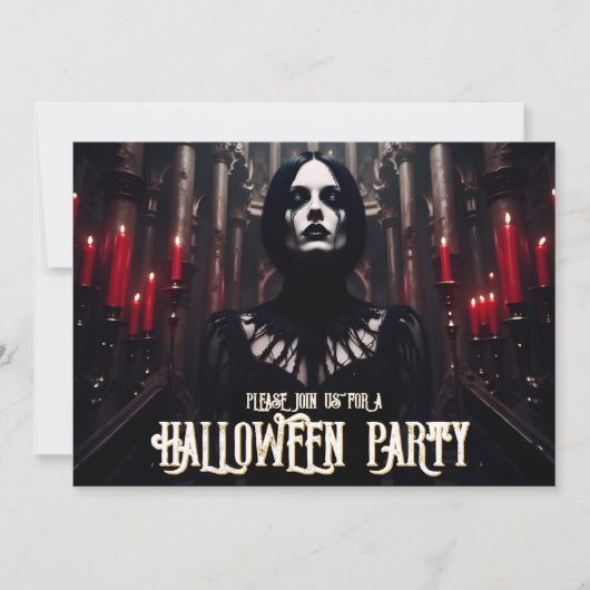 Halloweenfeest - Gothic Dark Invitation (Voorkant)
