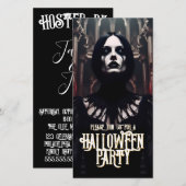 Halloweenfeest - Gothic Dark Invitation (Voorkant / Achterkant)