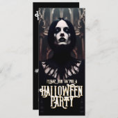 Halloweenfeest - Gothic Dark Invitation (Voorkant / Achterkant)
