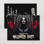 Halloweenfeest – Gotische Donkere Uitnodiging (Voorkant / Achterkant)