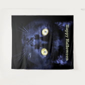 Halloweenfeest Griezeldonker Kat Horror Nacht Wandkleed (Voorkant (horizontaal))