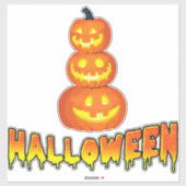 Halloweenfeest, Halloweenpompoenen Sticker (Vel)