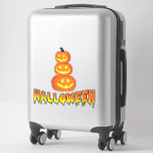 Halloweenfeest, Halloweenpompoenen Sticker (Koffer)