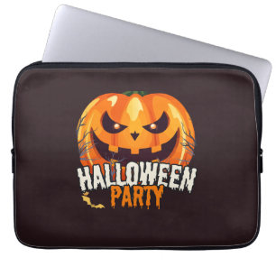 Halloweenfeest – Jack-o'-lantaarn ontwerp Laptop Sleeve