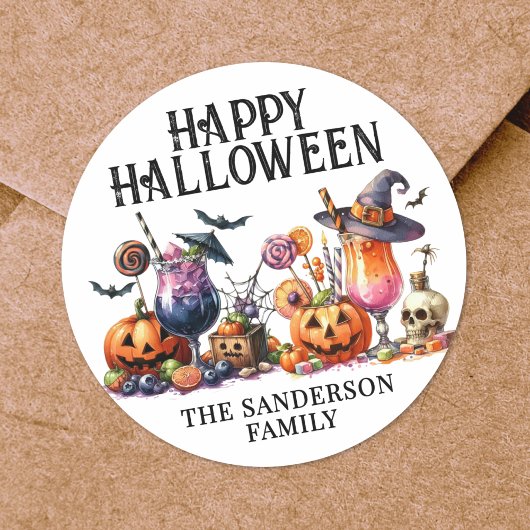 Halloweenfeest Ronde Sticker