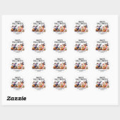 Halloweenfeest Ronde Sticker (Vel)