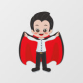 Halloweenfeest voor kinderen Vampier Raamsticker (Vel)