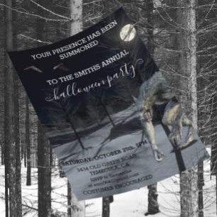 Halloweenfeest Winter Weerwolf Griezelen 