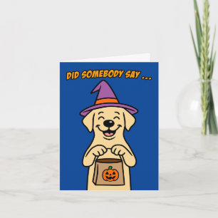 Halloweenhond behandelt Schattige Feestdagen Kaart