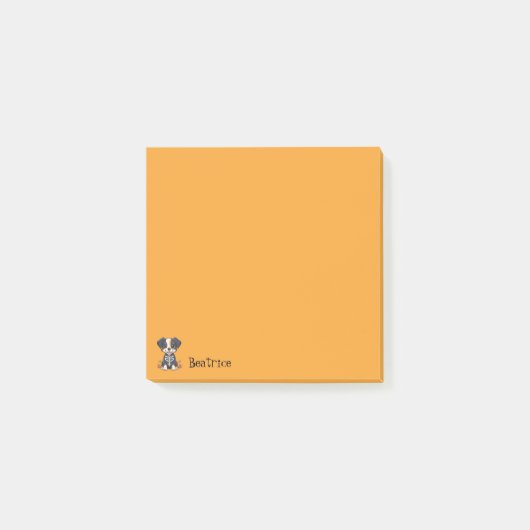 Halloweenhond Sinaasappel Post-it® Notes (Voorkant)