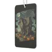 Halloweenhuis met pompoenen en volle maan luchtverfrisser (Links)