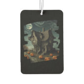 Halloweenhuis met pompoenen en volle maan luchtverfrisser (Achterkant)