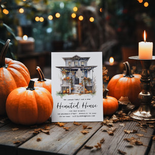 Halloweenhuis Verhuisbericht voor de voordeur Aankondiging