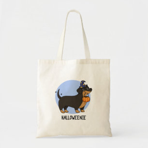 Halloweenie Grappige Worst Hond Pun Tote Bag