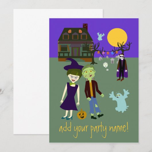 Halloweenies Invitation 2 (Devant / Derrière)