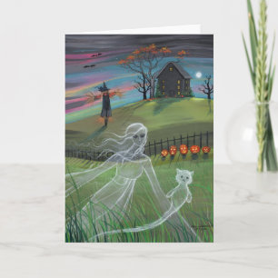 Halloweenkaart met spookvrienden van Molly Harriso Kaart