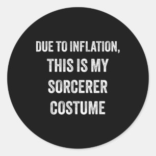 Halloweenkostuum voor tovenaars ronde sticker