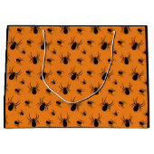 Halloweenspinnen zwart en Sinaasappel Groot Cadeauzakje (Voorkant)