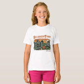 Halloweentown Spooky Sunset Scene - Hallow T-shirt (Voorkant volledig)