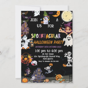 Halloweenuitnodiging, Halloweenpartijuitnodiging, Save The Date