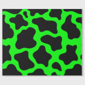 halloweenzuurgroene koe cadeaupapier (Vlak)