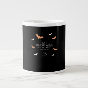 Hallowine Halloween citaat Eet Drink Extra Grote Beker
