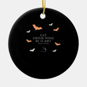 Hallowine Halloween citaat Eet Drink Keramisch Ornament