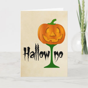 Hallowino Pumpkin Wine Glass Halloween Kaart