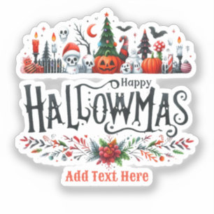 Hallowmas Halloween Kerst Mashup Sticker