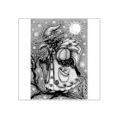 HALLOWS EVE BLACKBIRD WIZARD, HALLOWEEN RAVEN 	RUBBERSTEMPEL (Afrduk)