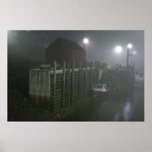 Hall's Harbour Fog At Low Tide kunstdruk Poster