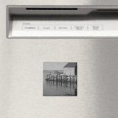 Hall's Harbour Wharf (B&W) Magnet (In Situ (Lave-vaisselle))