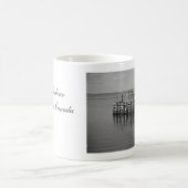 Hall's Harbour Wharf (B&W) Mug (Centre)