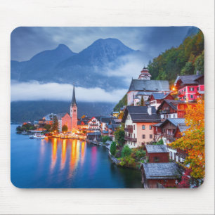 Hallstatt nachtscène, Oostenrijk Muismat