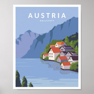 Hallstatt Oostenrijk Poster