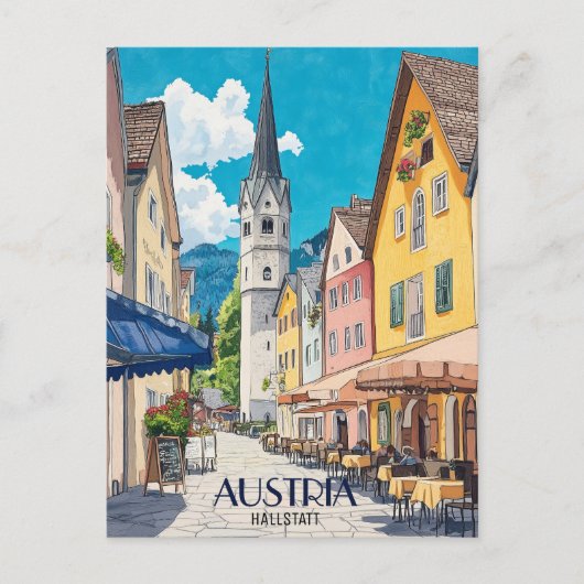 Hallstatt Oostenrijk Reizen Briefkaart (Voorkant)