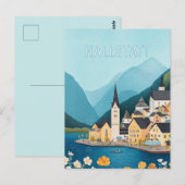 Hallstatt Oostenrijk Reizen Briefkaart (Voorkant / Achterkant)