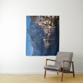 Hallstatt stad in de winter in de sneeuw wandkleed (In situ)