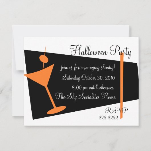 Hallween Martini Time Kaart (Voorkant)