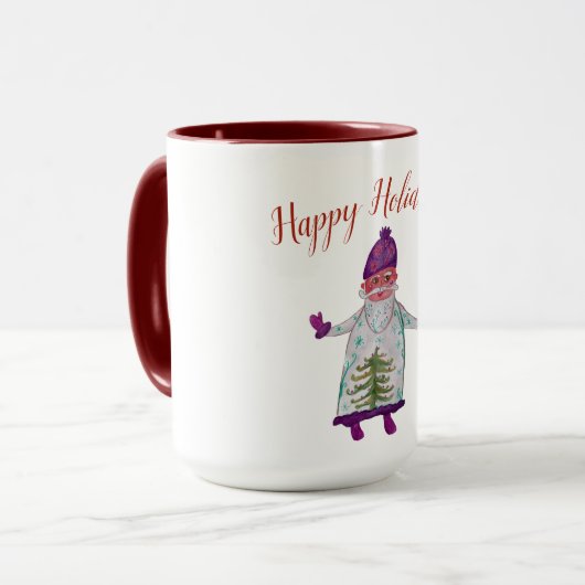 Hally Holidays Santa Claus Mug (Devant gauche)